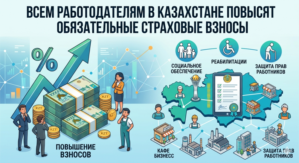 Всем работодателям в Казахстане повысят обязательные страховые взносы