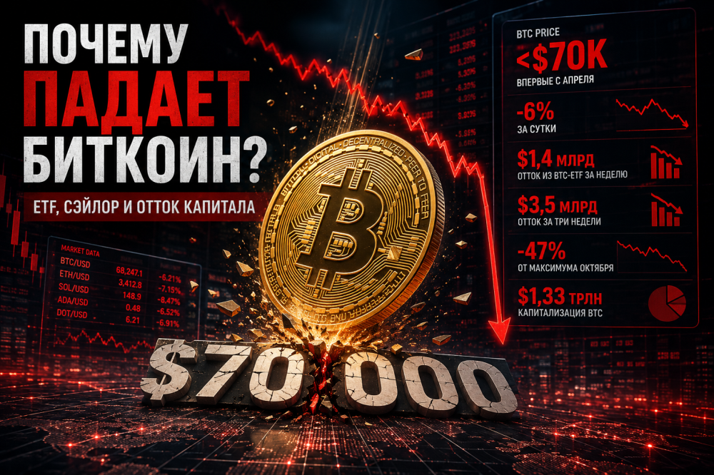 Почему падает биткоин: разбор причин обвала криптовалюты в начале июня 2026 года