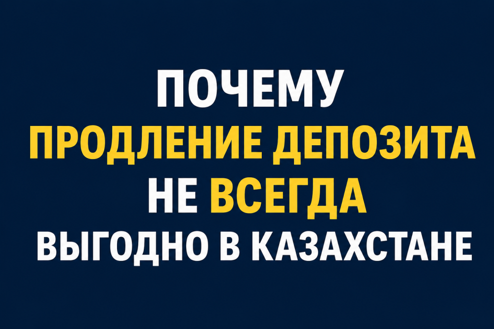 Почему продление депозита не всегда выгодно в Казахстане