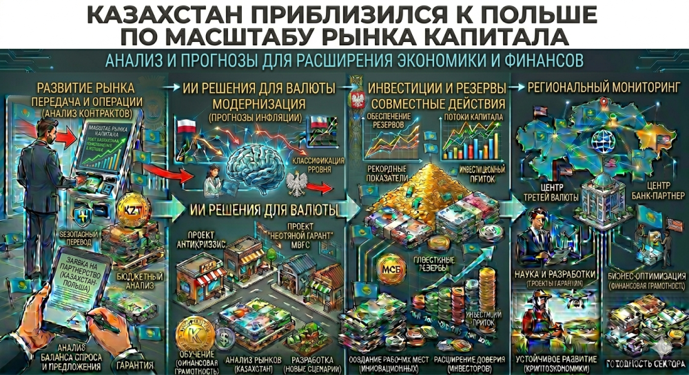 Казахстан приблизился к Польше по масштабу рынка капитала