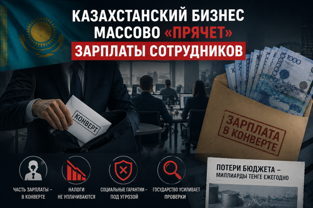Казахстанский бизнес массово "прячет" зарплаты сотрудников