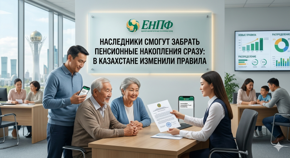 Наследники смогут забрать пенсионные накопления сразу: в Казахстане изменили правила