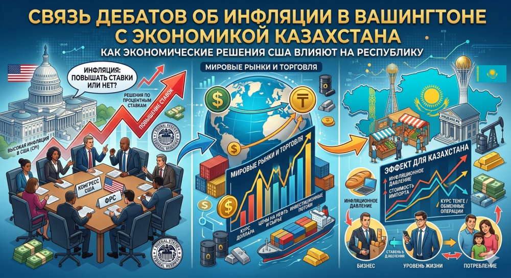 Как споры об инфляции в Вашингтоне касаются экономики Казахстана