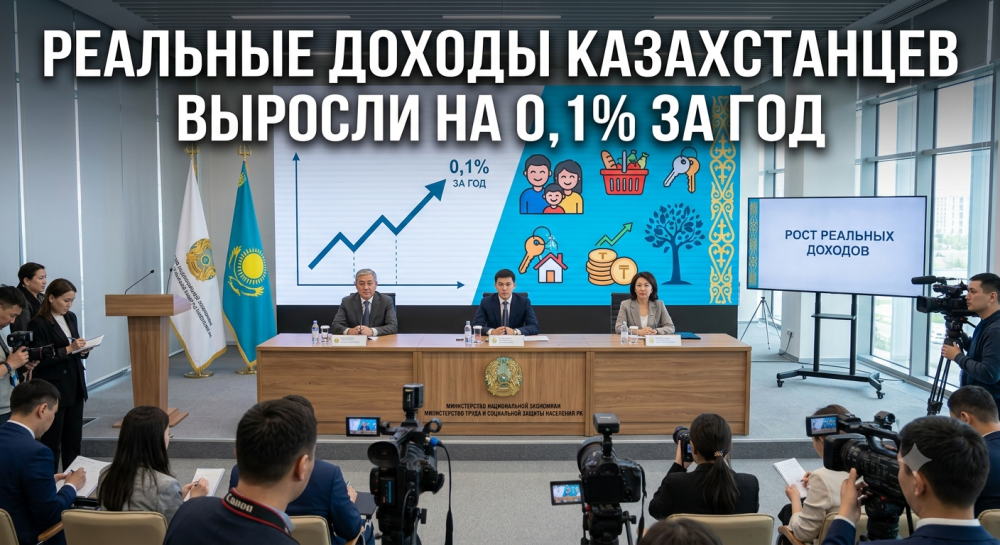 Реальные доходы казахстанцев выросли на 0,1% за год
