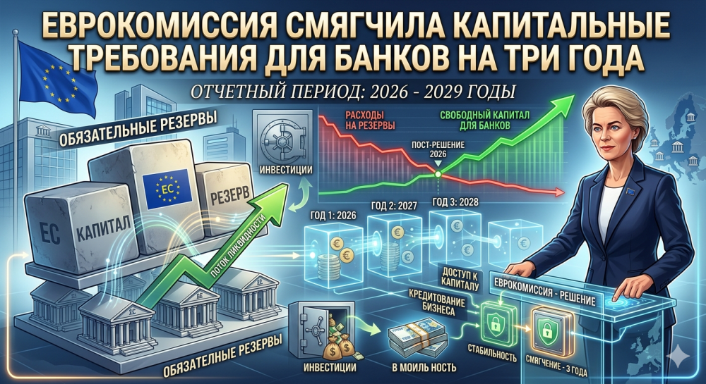 Еврокомиссия смягчила капитальные требования для банков на три года