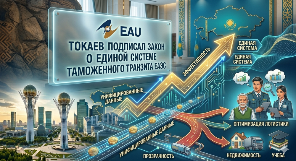 Токаев подписал закон о единой системе таможенного транзита ЕАЭС