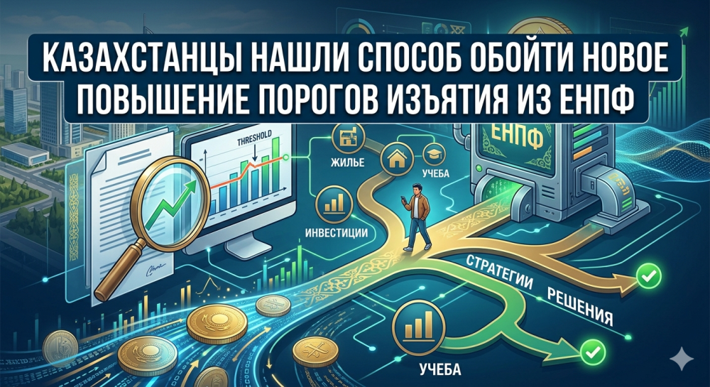 Казахстанцы нашли способ обойти новое повышение порогов изъятия из ЕНПФ