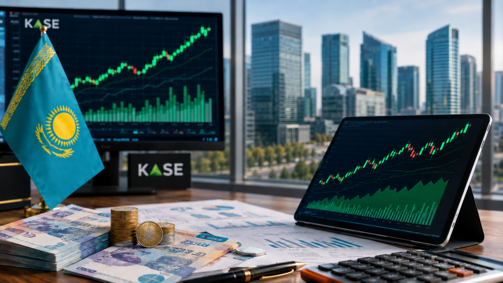 Индекс KASE у максимумов: капитализация рынка акций выросла на 21% с начала года