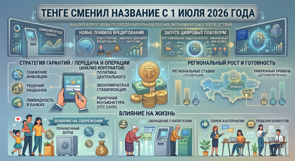 Тенге сменил название с 1 июля 2026 года