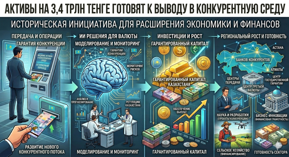 Активы на 3,4 трлн тенге готовят к выводу в конкурентную среду
