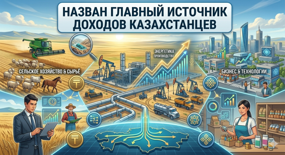 Назван главный источник доходов казахстанцев