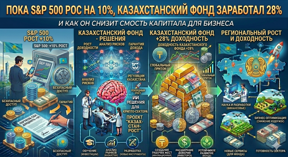 Пока S&P 500 рос на 10%, казахстанский фонд заработал 28%