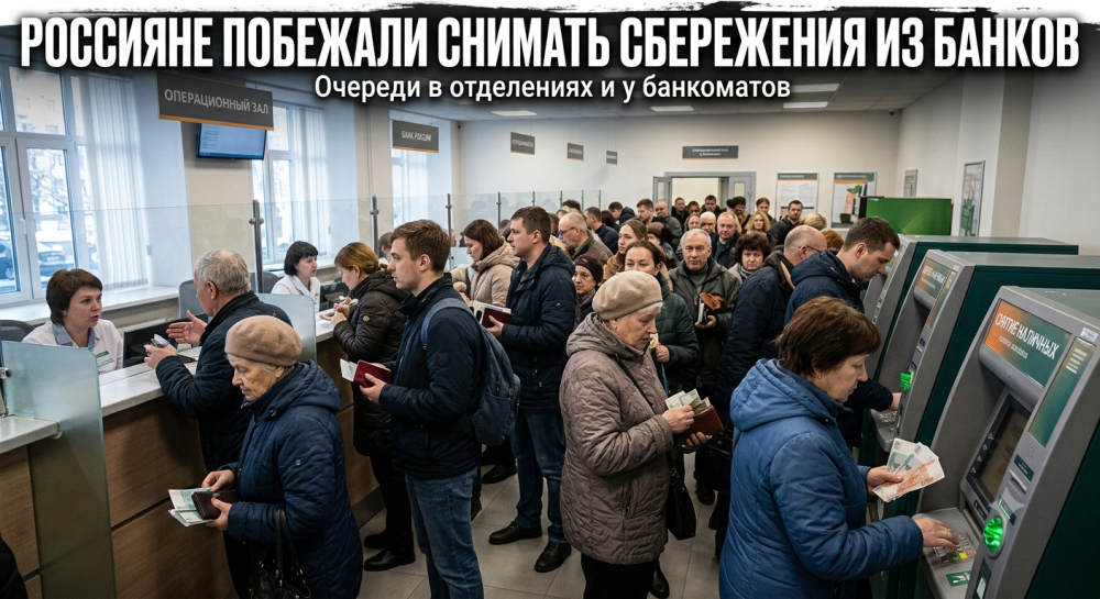 Россияне побежали снимать сбережения из банков