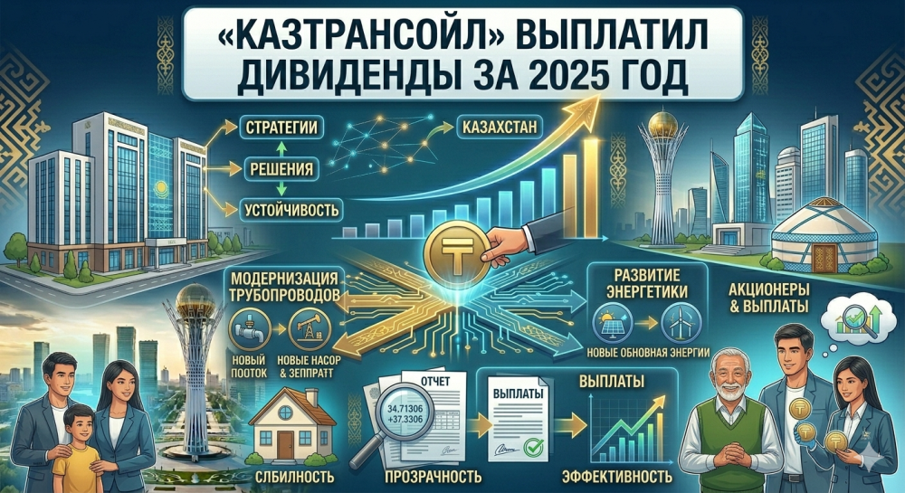 «КазТрансОйл» выплатил дивиденды за 2025 год