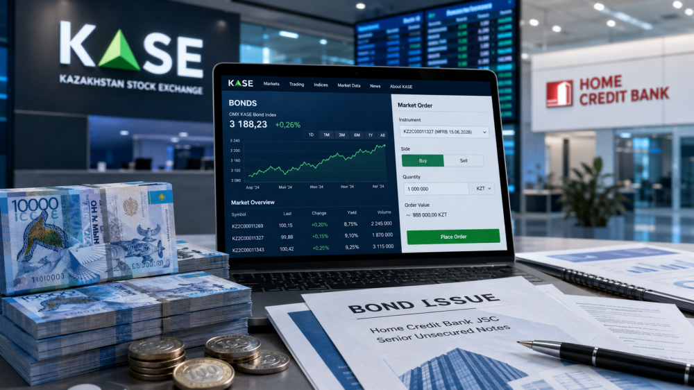 Home Credit Bank размещает на KASE облигации на 2 млрд тенге