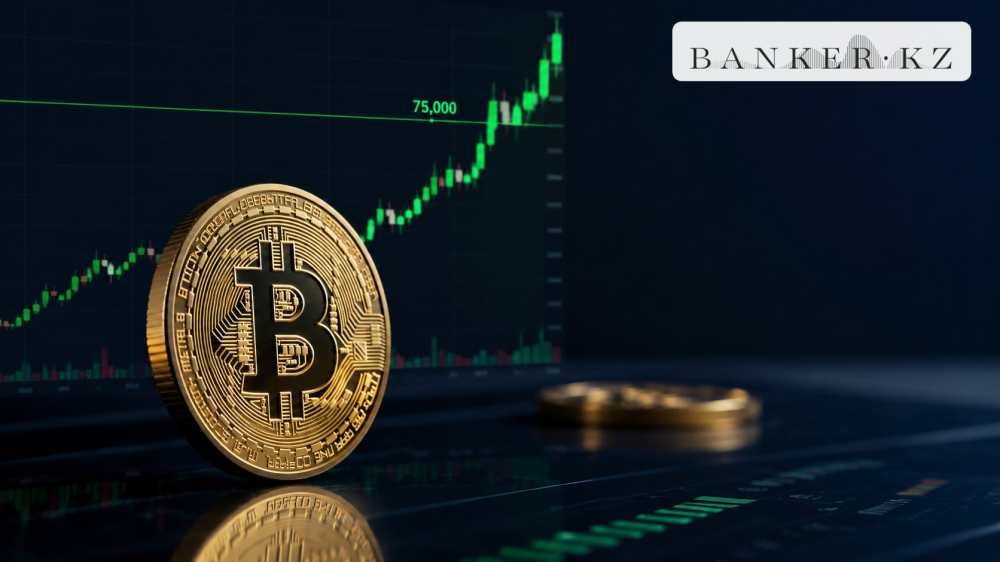 Курс биткоина превысил $75000 впервые с 27 мая