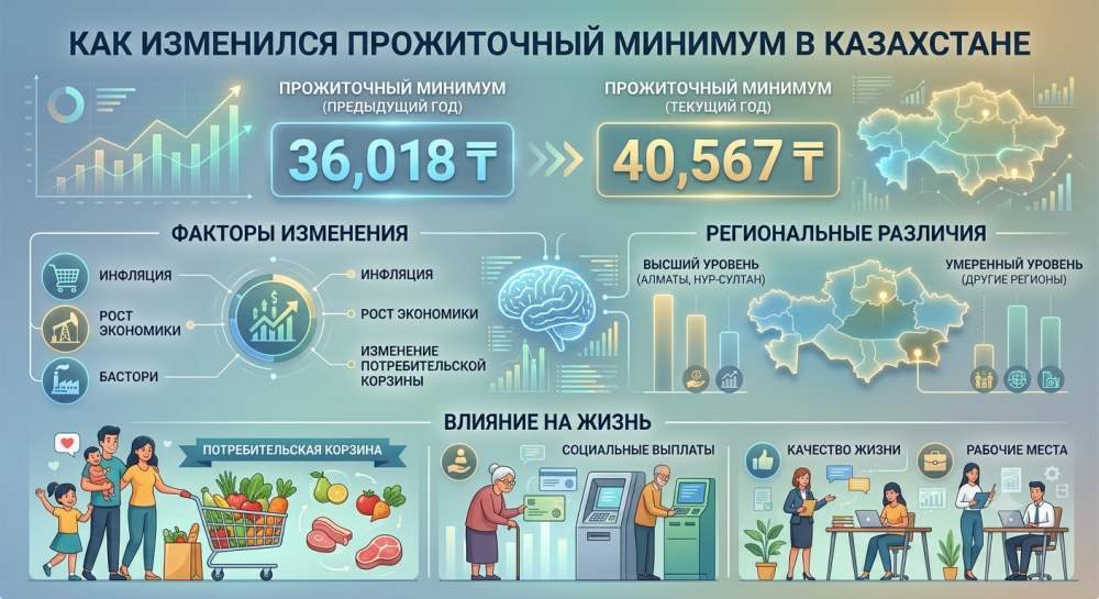 Как изменился прожиточный минимум в Казахстане